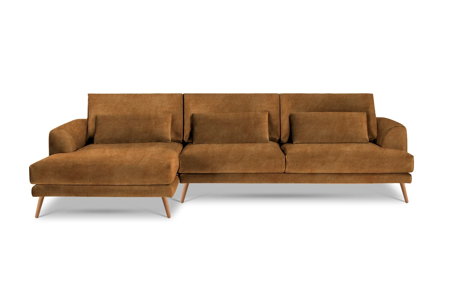Kampinė sofa Coffee 281/160x104cm - Image 43