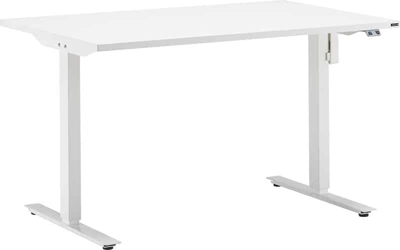 Elektra reguliuojamas stalas Isku Style 1-M A14 baltas, baltos kojos