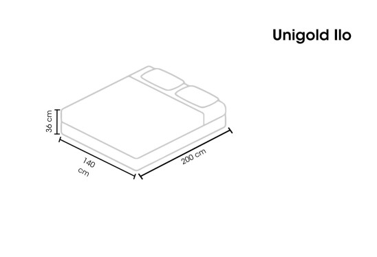 Alternative view of Antčiužinis Unigold ILO 140x200cm