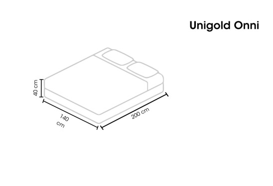 Alternative view of Antčiužinis Unigold Onni 140x200cm