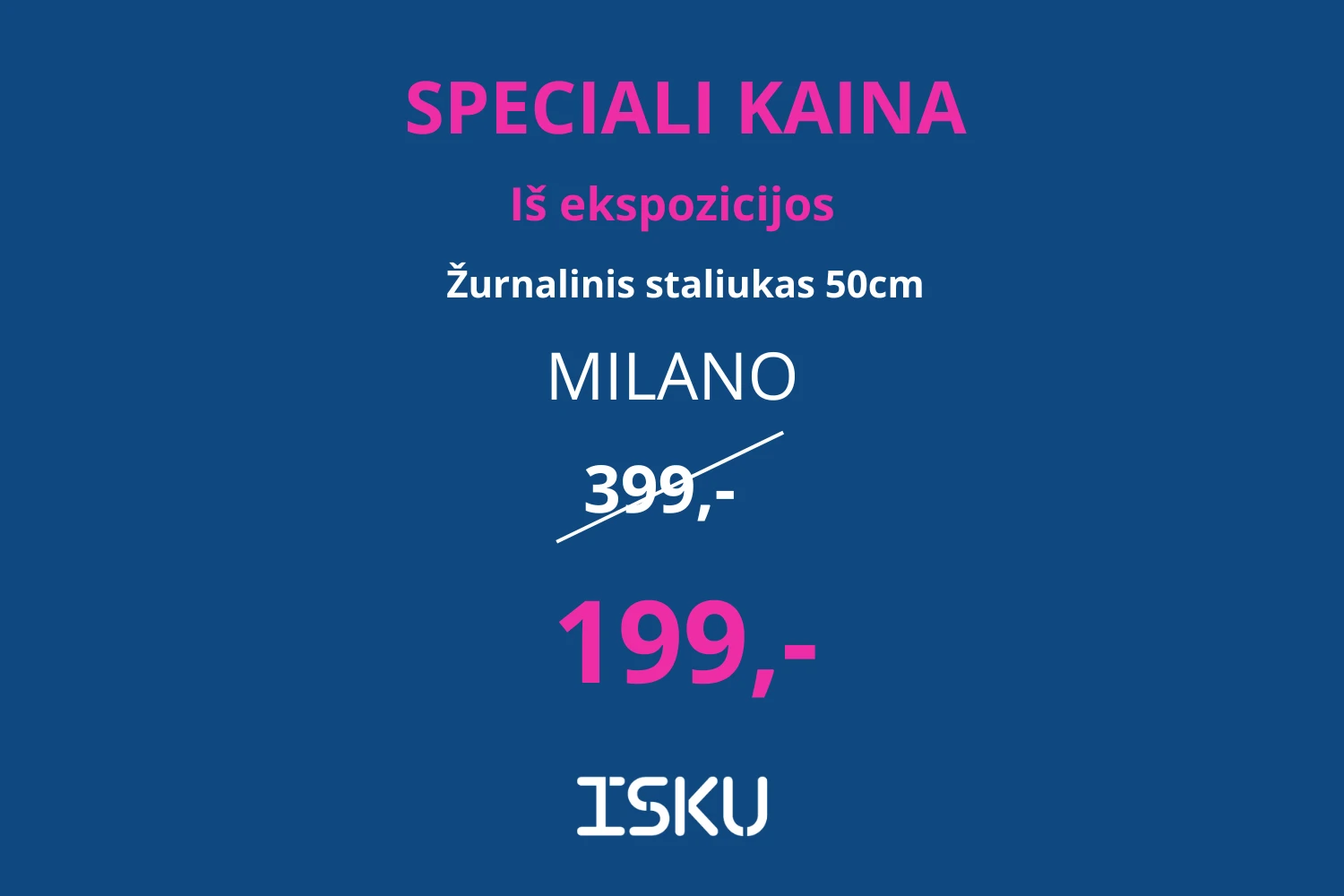 Staliukas Milano 50x50cm iš ekspozicijos - Image 2