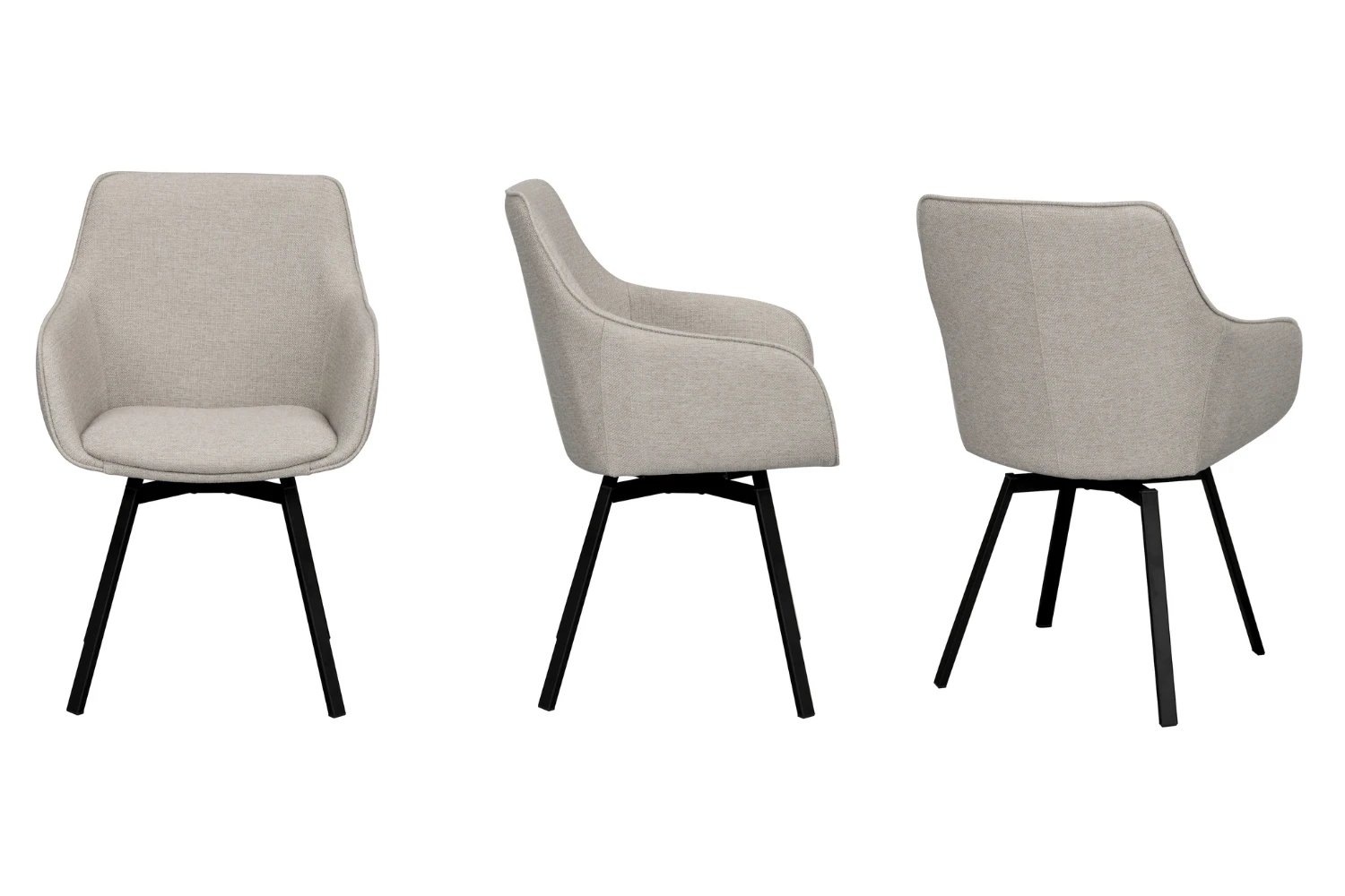 Valgomojo kėdė su sukimosi funkcija Alison beige - Image 3