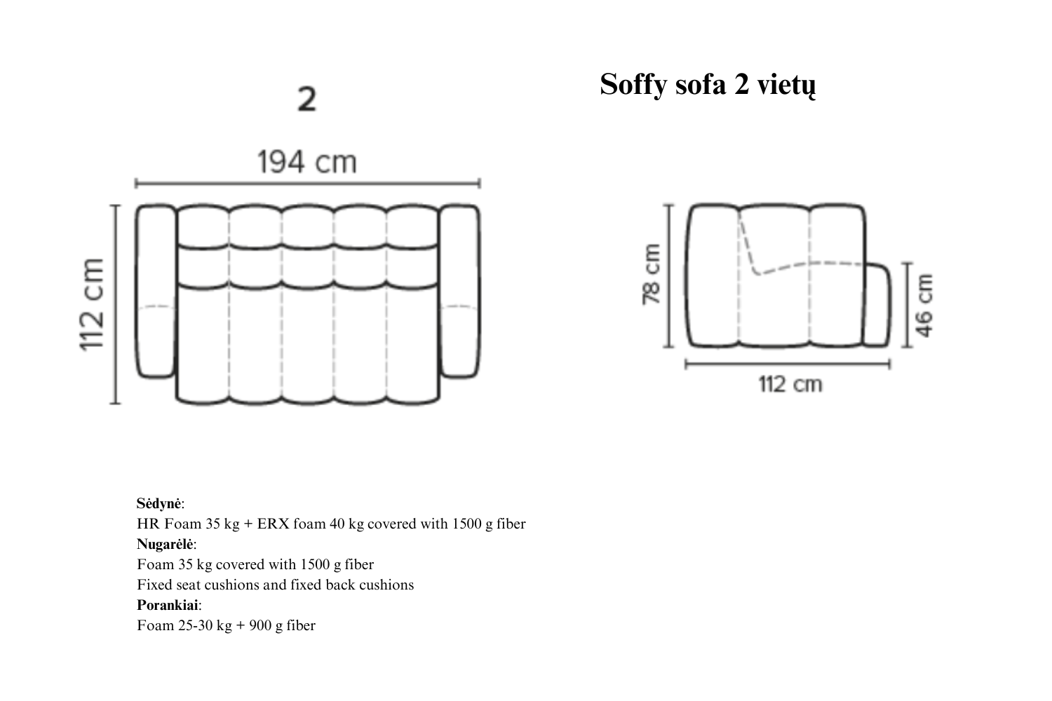 Sofa Soffy 2-vietė iš ekspo - Image 3