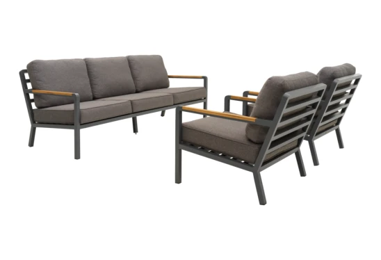 Lauko baldų komplektas Nova anthracite/soft dawn