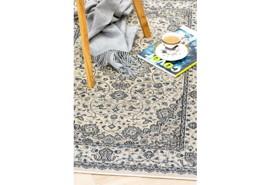 Alternative view of Kilimas Fatima sand blue viskozė